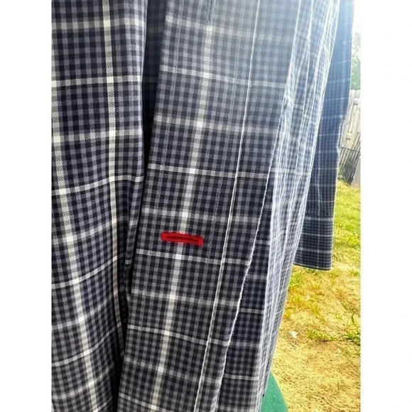 Daniel cremieux long sleeve blue plaid button up large signature collection - Picture 3 of 5